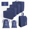 Bolsa de almacenamiento de viaje, juego de seis piezas, juego de siete piezas, juego de ocho piezas, bolsa de lavado plegable, bolsa de almacenamiento de ropa, paquete de bolsa de viaje