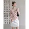 Camiseta Asimétrica con Cintura Ajustada y Hombros Descubiertos Estilo Coreano Foreve para Mujer, Otoño Azul Claro Manga Larga Ajustada, Múltiples Colores