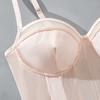 Amazon Europeo y Americano Ins Sexy Perspectiva Ropa Ajustada Espalda Descubierta Encaje Malla Costuras Moda Jompon Interior para Mujer
