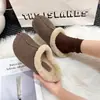 Pantuflas peludas versátiles para mujer, nuevo estilo otoño/invierno 2026, cuero genuino y lana, cálidas, sin cordones, casuales y fáciles de usar