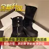 Botas Marrones de Suela Gruesa, de Doble Uso, que Aumentan la Altura, para Mujeres Bajitas, Botas tipo Martin, Botines para Otoño e Invierno, Botas Melard para Mujer