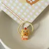 Lulu Goma para el Pulgar Lindo Dibujo Animado Ins Capibara Goma para Cola de Cabello Amarillo Leche Suave Linda Banda Elástica Sin Costuras Accesorio para el Cabello