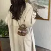 Mini Bolso Caja Estampado de Leopardo Vintage para Mujer Otoño/Invierno 2026 Bolso de Mano Nuevo de Gamuza con Correa de Cadena para el Hombro Bolso Cruzado