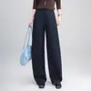 Pantalones de pierna ancha estrechos, de cintura alta, corte holgado, adelgazantes, de corte recto, pantalones versátiles, pantalones elegantes de pierna curva nuevos para primavera y otoño 2026