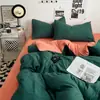 Juego de Ropa de Cama de Cuatro Piezas Grado Madre y Bebé Nueva Sábana de Algodón Puro Funda Nórdica Funda de Almohada Juego de Tres Piezas para Dormitorio de Estudiante 4