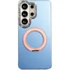 Capa de Celular com Suporte Giratório IMD Dopamina de Furo Grande para Samsung S26/S25 Tendência A57 Luxo com Pedras Preciosas A56