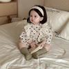 Ropa Nueva de Otoño para Niños 2025 Ropa de Otoño para Bebés Estilo Coreano Ropa para Niños Conjunto de Dos Piezas con Encaje y Lunares para Niñas