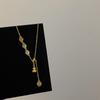 Novo estilo chinês cabaça ruyi lock pingente colar dourado feminino luz luxo high-end sentido requintado all-match colar corrente