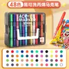 Canetas Marcadoras Acrílicas para Crianças, com Glitter, Laváveis, Canetas Aquarela para Artes do Ensino Fundamental, Não Mancham, Misturáveis, Pincéis Dobráveis