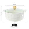 Tigela de Macarrão Instantâneo com Duas Alças, Cerâmica com Tampa, Adequada para Dormitórios de Estudantes, Segura para Micro-ondas, Tigela Grande para Comer, Tigela de Sopa, Tigela de Macarrão, Espessada
