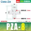 Conector Rápido Cruzado Quatro Vias Pza8 6 4 10 12mm Tubo de Ar Componentes Pneumáticos Acessórios para Bomba de Ar Multi-vias