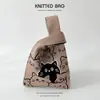 Bolso Tote Nuevo de Moda con Lindo Diseño de Animal, Bolso de Mano Versátil para Mujer, Estilo Coreano y Japonés, Bolso de Punto para Exteriores para Damas
