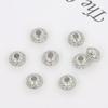 Cuentas redondas de platillo volador chapadas en oro real de 18 quilates, cuentas de placa de retención de color oro de 14 quilates, material de accesorios de joyería para pulseras DIY