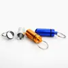 Lata Salvavidas de Aleación de Aluminio Impermeable Botella de Píldoras de Primeros Auxilios con Llavero Caja de Medicamentos Pequeña Portátil Cartucho de Medicamento Sellado 10g