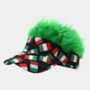 Gorra de Béisbol de Cabello Falso Realista Transfronteriza Europea y Americana con Diseño de Bandera Estadounidense y Estrellas, Gorra Personalizada para Fanáticos del Mundial
