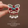 Pinza para el pelo de niña pequeña León Danzante Hanfu Borla Año Nuevo Accesorio para el pelo Peluca Princesa Lazo Adorno para el pelo Pinza para el pelo de niños