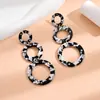 Pendientes de Hoja de Acetato Exclusivos Transfronterizos Moda Europea y Americana Aro de Una Pieza Pendientes Acrílicos