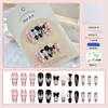 Venta Directa Personalizada de Fábrica Uñas Cortas, Medias y Largas para Manicura, Uñas Portátiles de Fototerapia Hechas a Mano, Pegatinas para Uñas, Estilo de Lujo Accesible 24 Piezas