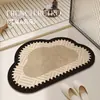 Alfombra de Piso Floral Retro Transfronteriza para Baño, Felpudo Absorbente Antideslizante para Pies para Baño, Alfombra de Piso de Secado Rápido para Entrada de Inodoro