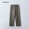 Roupas Masculinas Apo Calças Masculinas de Lã para Outono e Inverno, Versátil Soltas de Corte Reto Business Casual Espessas Longas
