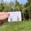 Pendientes de botón de perla de circón Super Flash nuevos de estilo coreano sencillos, pendientes de perla de corona OL de moda, pendientes de alta calidad al por mayor
