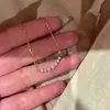 Collar de acero de titanio con colgante de gota de agua de circón brillante de moda para mujer, diseño único, exquisito accesorio de cadena para la clavícula
