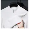 Transmisión en Vivo Explosiones Otoño e Invierno Hombres Media Cremallera Cuello Redondo Terciopelo Sudadera Casual Engrosada Cálida Manga Larga Jersey Base