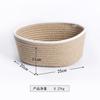 Cesta de almacenamiento tejida de estilo nórdico para juguetes, aperitivos, frutas y cosméticos, cesta de gran capacidad para artículos diversos.