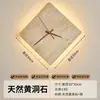 2026 Nova Luz de Fundo para Sofá de Sala de Estar Estilo Wabi-Sabi, Luz de Fundo para Parede de Escada em Travertino Amarelo Estilo Vintage