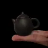 Mango de tetera de punta de dedo pieza de arena púrpura tetera pequeña olla de punta de dedo juego de té de kung fu té exquisito para los dedos mesa de té mini