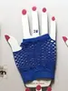 Suministro directo de fábrica guantes de malla personalidad sexy punk red áspera guantes de red de pesca guantes de medio dedo para bar de vinos discoteca
