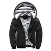 Talla grande europea cárdigan con costuras de camuflaje suéter para hombre con capucha otoño e invierno para hombre deportivo más terciopelo acolchado abrigo para hombre