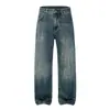 Pantalones vaqueros rectos elásticos estilo Vibe para hombre de Muqiu, look retro lavado casual, pantalones largos elegantes