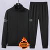 Fábrica de origen 29008 traje deportivo para hombre abrigo de alta gama forrado de polar para mediana edad y ancianos papá otoño tres