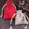 Bolsas de Tecido de Algodão e Linho, Pequenas Bolsas de Armazenamento para Xícaras de Chá e Joias, Bolsas com Cordão, Bolsas para Joias, Bolsas para Contas