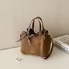 Bolso tote pequeño súper popular para el trabajo, bolso de hombro retro para mujer 2026 nuevo, bolso cruzado tipo cubo de otoño
