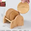 Juego de posavasos redondos de bambú, tapete aislante del calor para taza de té, posavasos cuadrado de kung fu, accesorios para ceremonia del té, tapete para taza de té