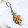 Estilo Europeo y Americano Nueva Moda Llavero de Osmanthus Dorado Colgante de Bolso Lindo de PU Gama Alta