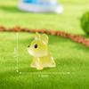 Bulldog Francês de Olhos Pequenos Luminoso Miniatura Micro Paisagem de Mesa Carro Pequenos Enfeites Decoração de Joias DIY Artesanato em Resina