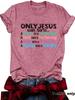 Estación independiente de Amazon JESÚS puede convertir nueva camiseta casual de manga corta holgada de cuello redondo ebay mujer al por mayor