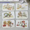 Poesia Açucarada Fita Pet Transfronteiriça Cor Clara Série Temporal Fosca Estilo Pastoral Material de Decoração para Diário Adesivos Reutilizáveis 6 Designs