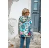 Top Estampado Estilo Bohemio Personalizado de Venta Caliente Transfronterizo Sudadera con Capucha Forrada de Felpa Moda Europea y Americana para Mujer