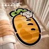 Alfombra de Cama Linda de Dibujos Animados, Alfombra Larga de Cachemira Sintética, Esterilla Refrigerante para Pies, Alfombrilla para Ventana Saliente de Balcón, Manta para Sofá de Sala de Estar