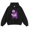 Sudadera con capucha tie-dye de peso pesado impresa tie-dye negra holgada moderna de marca casual talla grande unisex en stock