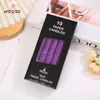 10 un/caixa vela longa vela colorida jantar à luz de velas restaurante ocidental vela cilíndrica falta de energia de emergência iluminação doméstica