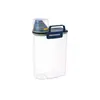 Balde de Arroz Zecheng com Alça de Medidor 2kg Transparente à Prova de Mariposas e Umidade Tanque de Armazenamento de Cozinha Tanque de Grãos Balde de Grãos Mistos