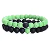 Novo Pulseira de Casal de Jade Olho de Tigre Pinho Branco Fosco Preto 8mm Fornecimento Direto de Fábrica de Pulseiras em estoque Vulcão