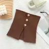 Bufanda de Cuello Falso con Botones de Punto para Mujer Primavera Otoño Invierno Decoración de Suéter Cuello Falso Versátil para Suéter