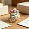 Anillo Gato y Cachorro Meow Star SweetSparkling con Pedrería, Accesorio para Dedo con Diseño Único, Dulce y Lindo