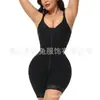 Body moldeador de cuerpo completo estilo europeo y americano con entrepierna de cremallera y cierre de corchetes para control abdominal, levantamiento de glúteos, reducción de cintura y esculpido corporal